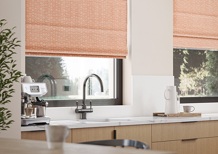 Rolling Hills Velvet, Apricot - Roman Blind - Image 5